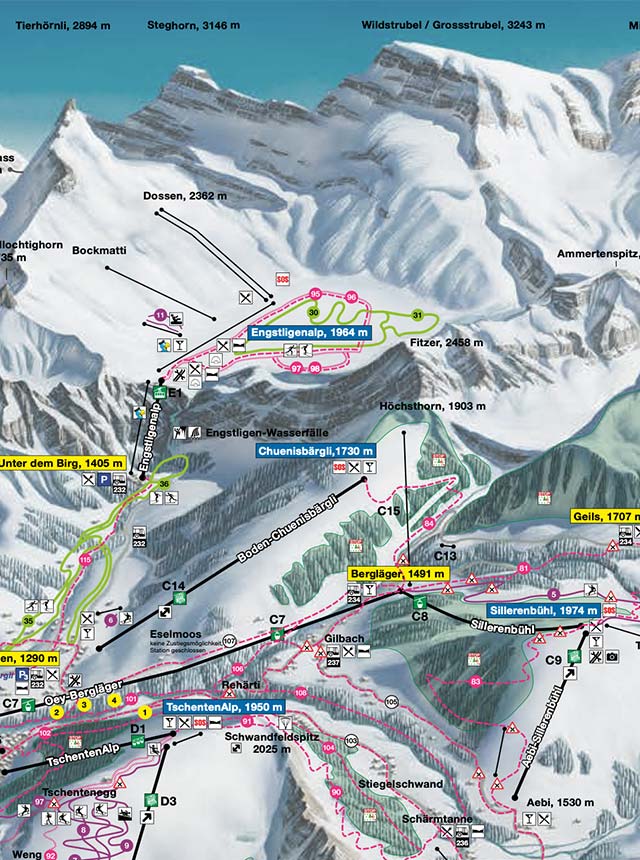 Winterwanderkarte Adelboden